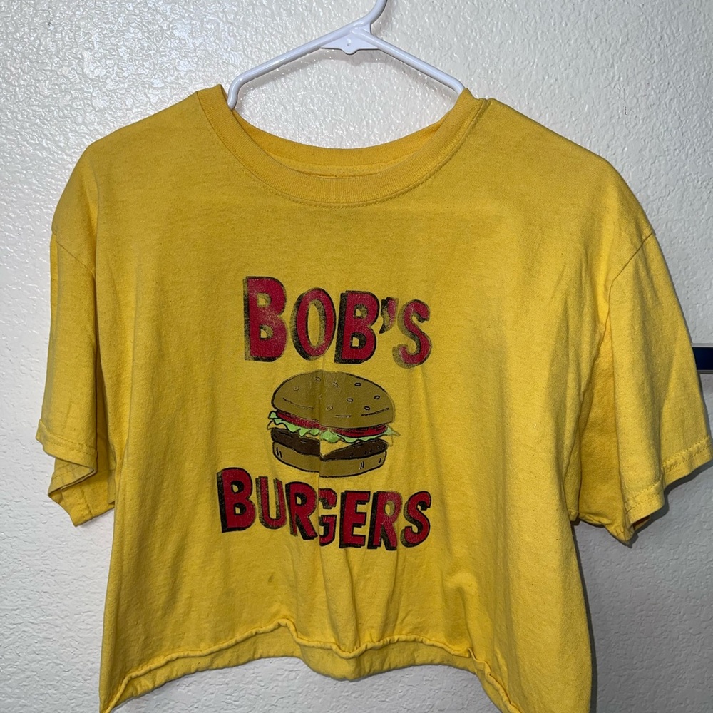 Yellow Bob's Burgers Cropped T-Shirt